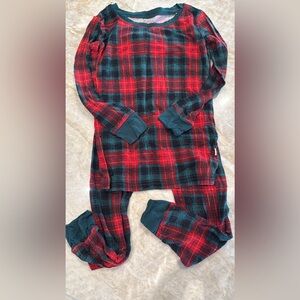 Plaid Kids Pajamas - Red and Green